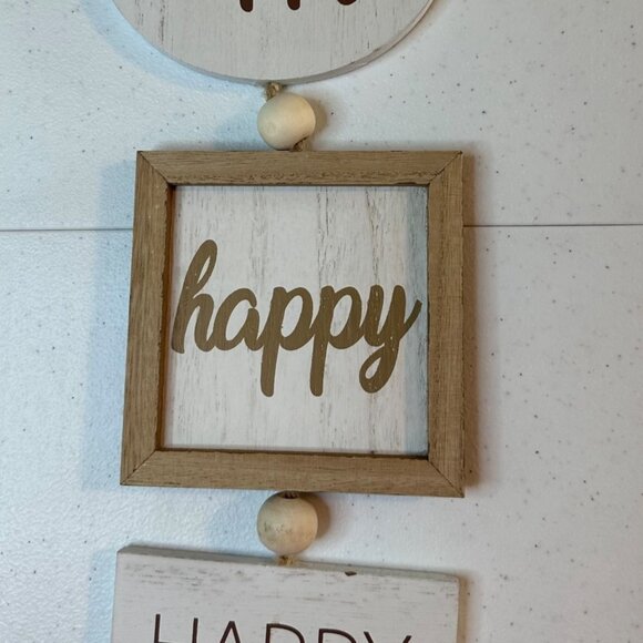 Happy Easter with Easter Bunny Hanging Wall Decor - HAPPY HAPPY HAPPY EASTER - Picture 5 of 11